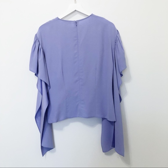 SOLD Lewit Flutter Sleeve Blouse - Picture 5 of 7